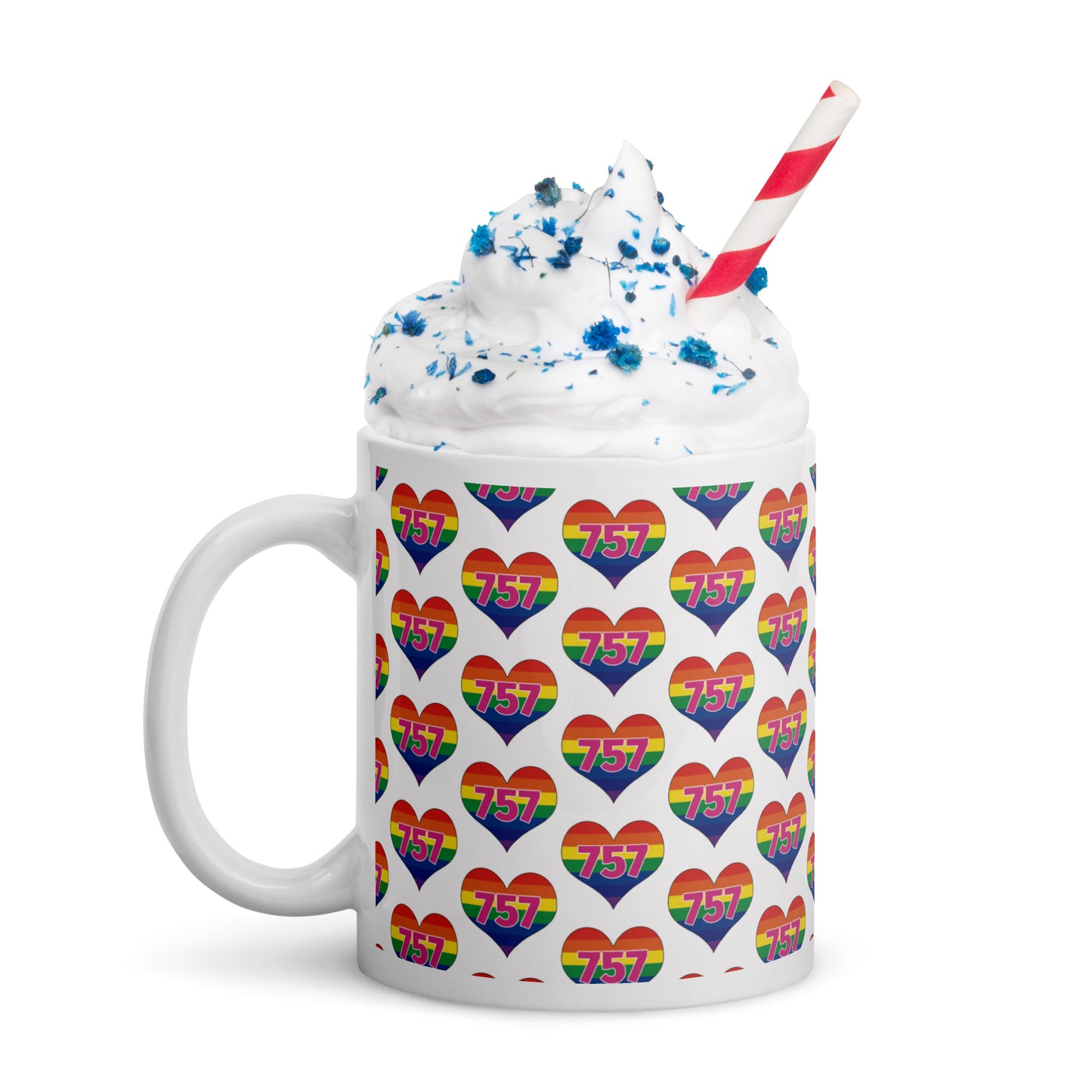 "I Heart 757" white glossy mug