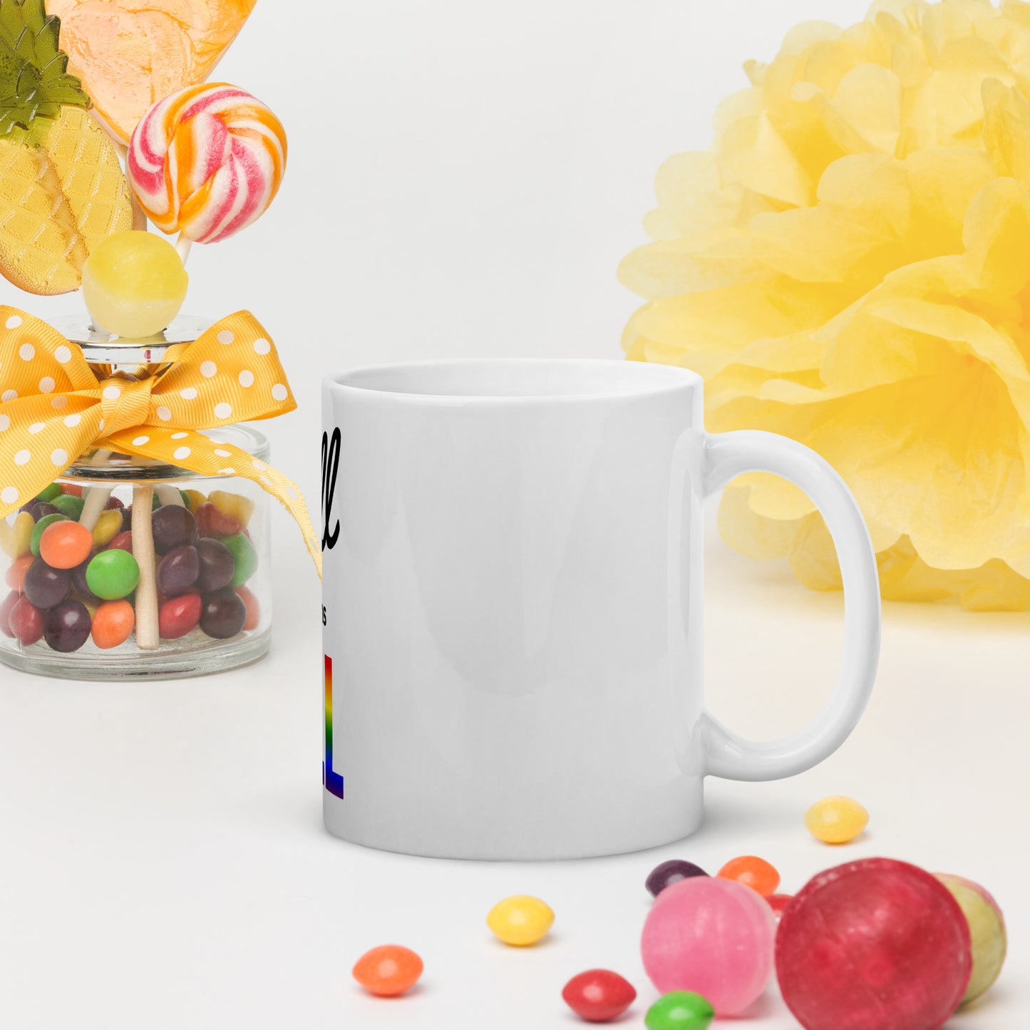 Y'all Means All white glossy mug