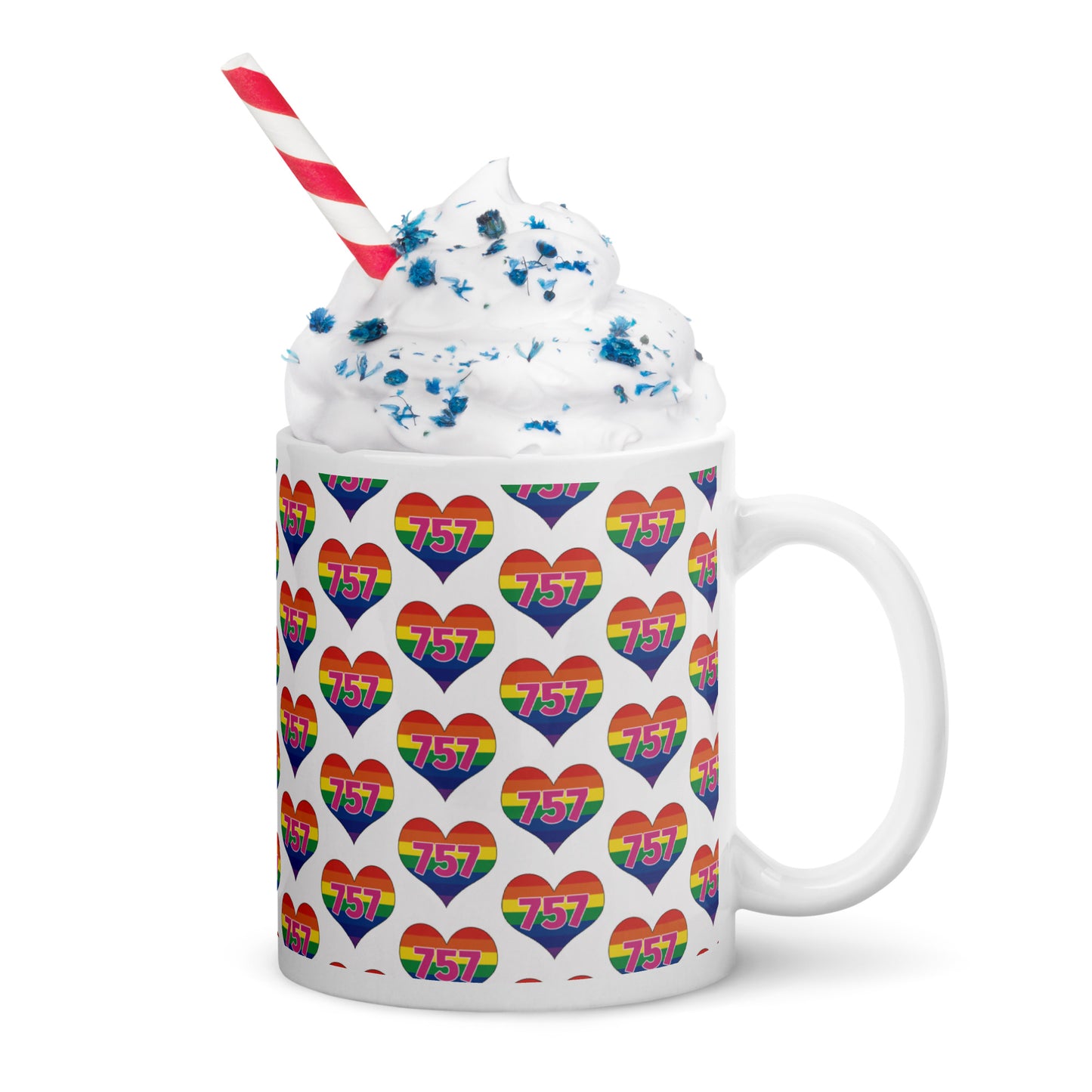 "I Heart 757" white glossy mug