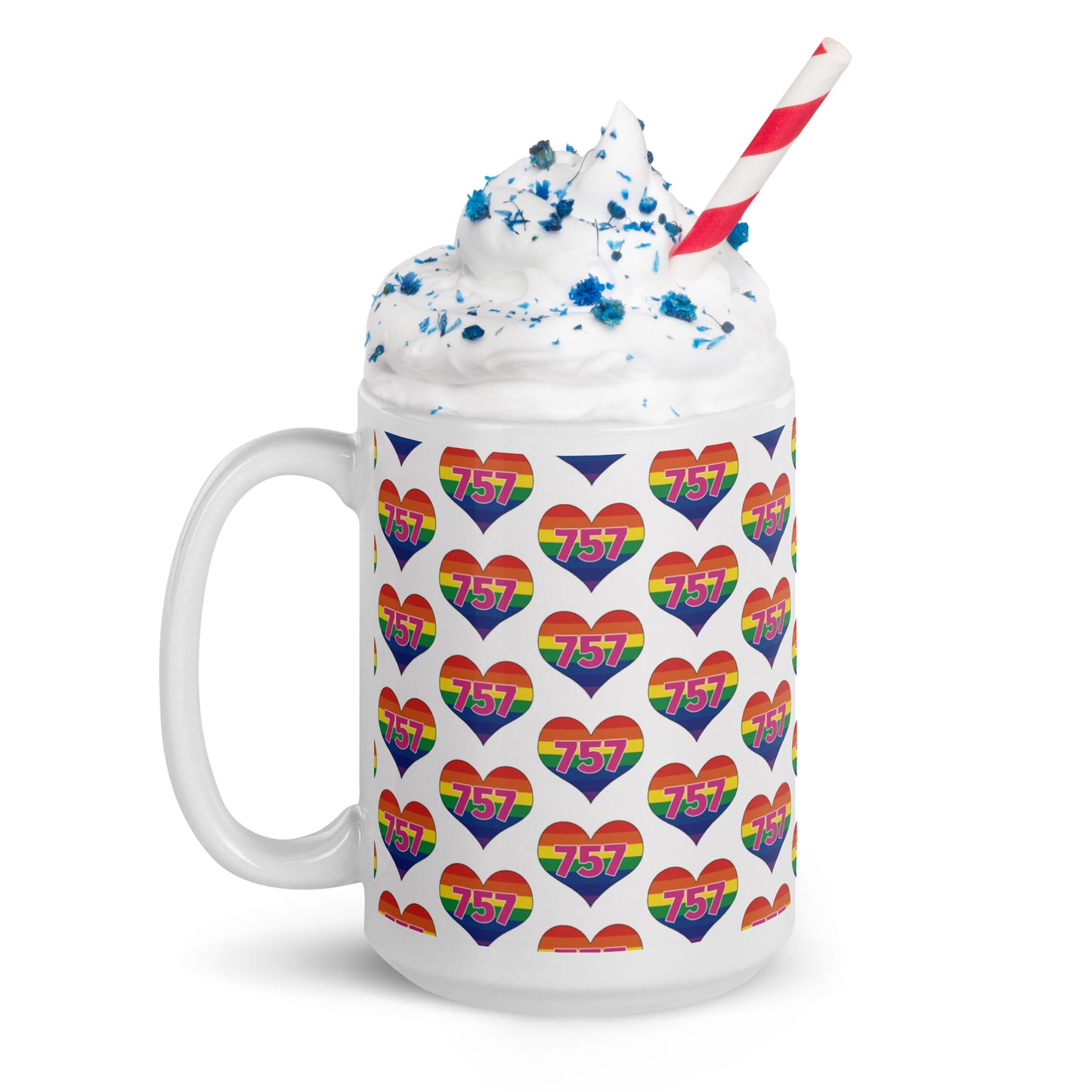 "I Heart 757" white glossy mug