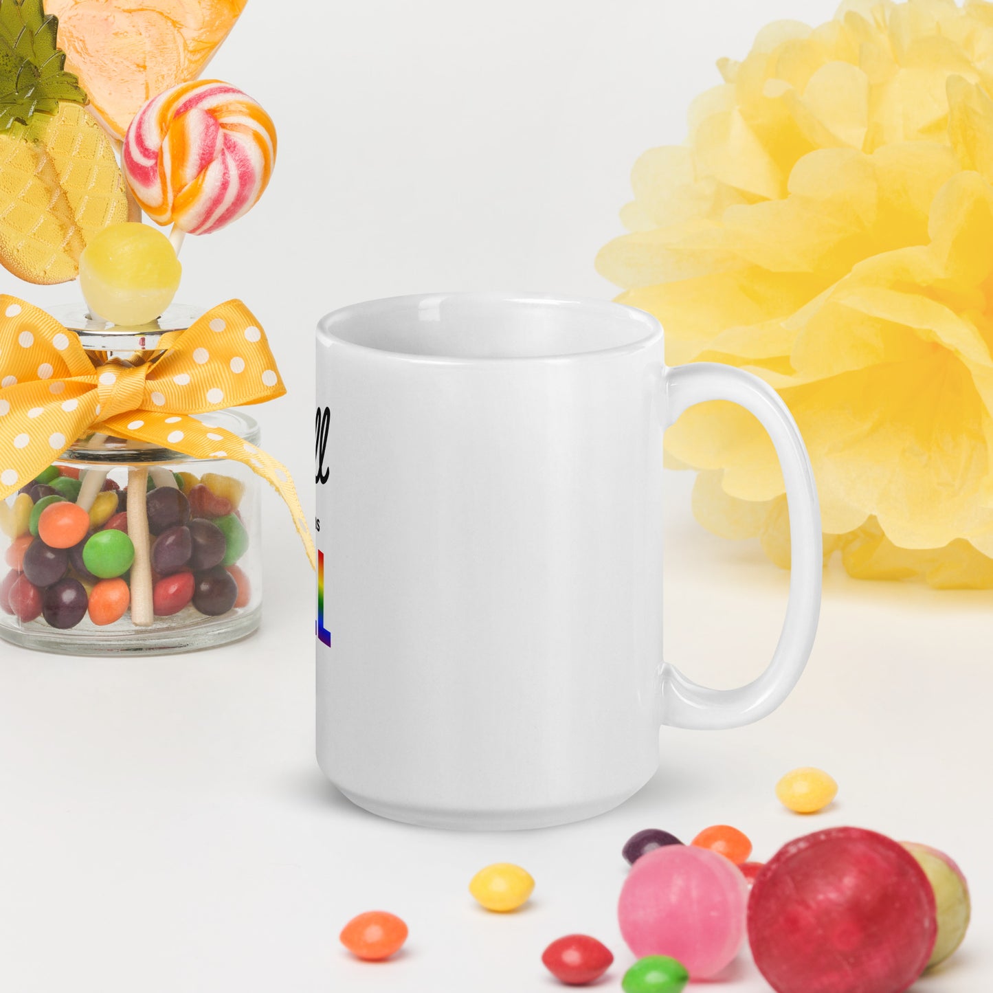 Y'all Means All white glossy mug