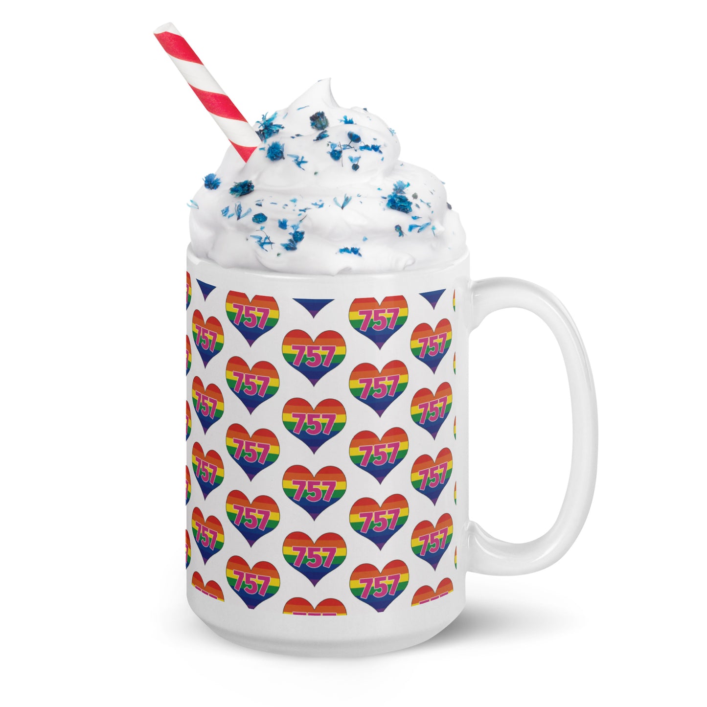"I Heart 757" white glossy mug
