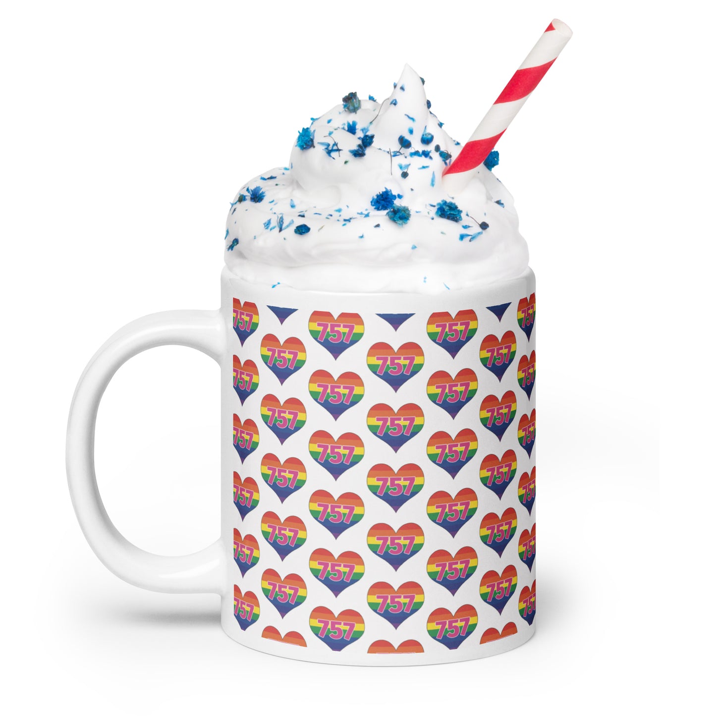 "I Heart 757" white glossy mug
