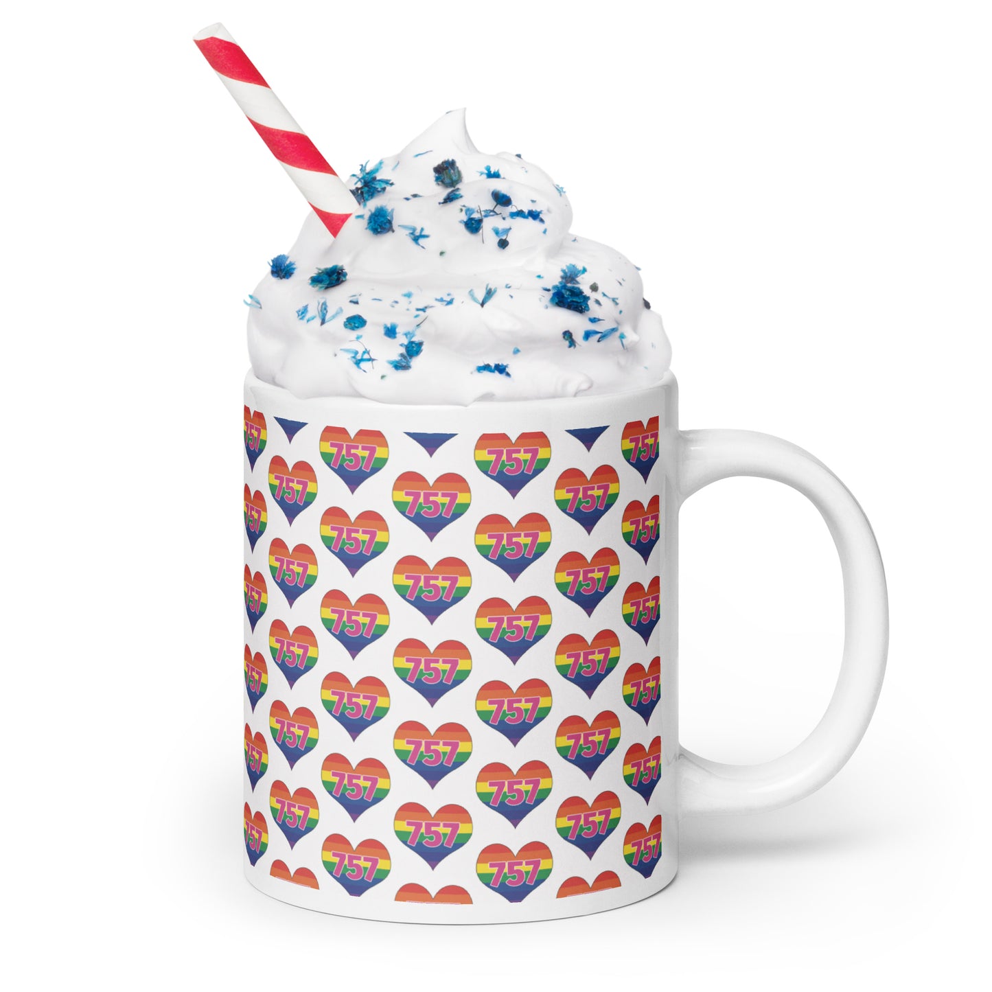 "I Heart 757" white glossy mug