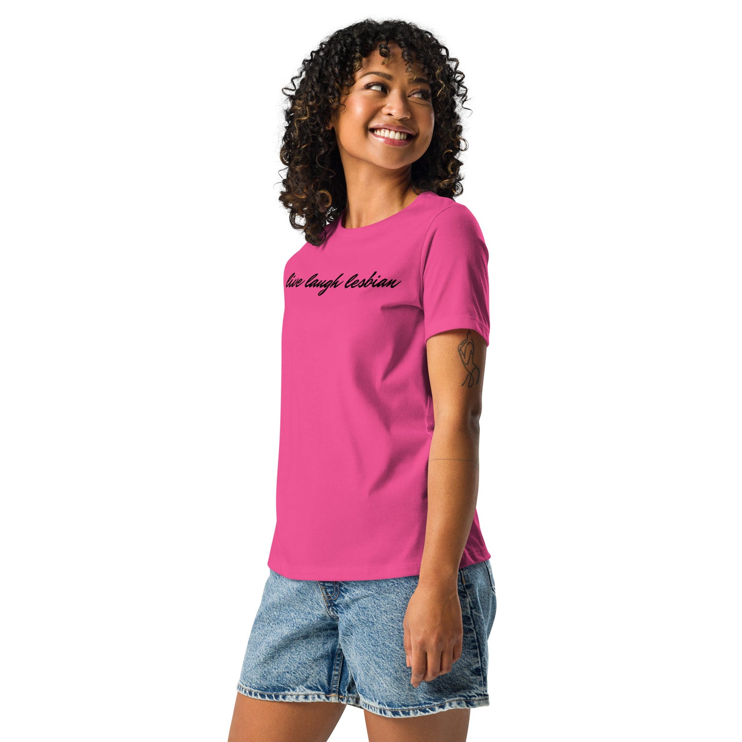 "Live Laugh Lesbian" Women's Relaxed T-Shirt