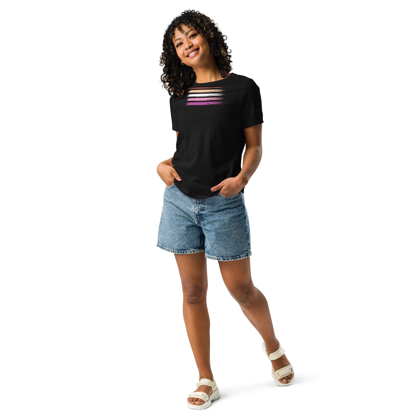 Lesbian Pride Flag relaxed t-shirt (women's sizes)