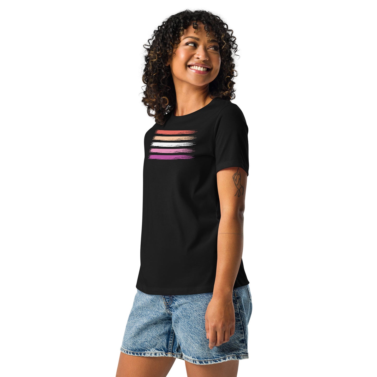 Lesbian Pride Flag relaxed t-shirt (women's sizes)