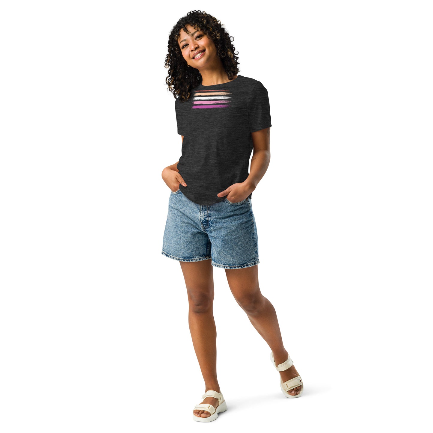 Lesbian Pride Flag relaxed t-shirt (women's sizes)