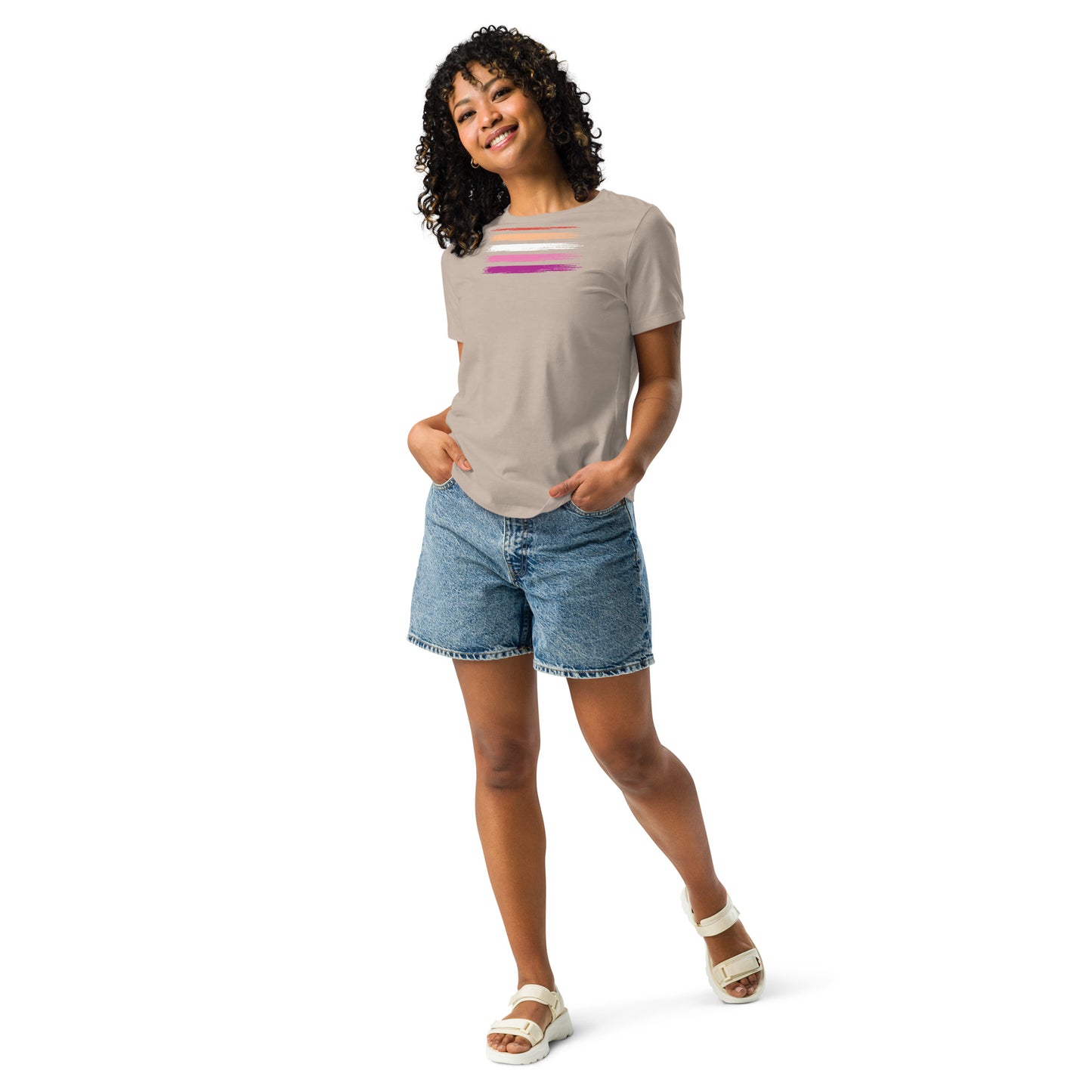 Lesbian Pride Flag relaxed t-shirt (women's sizes)