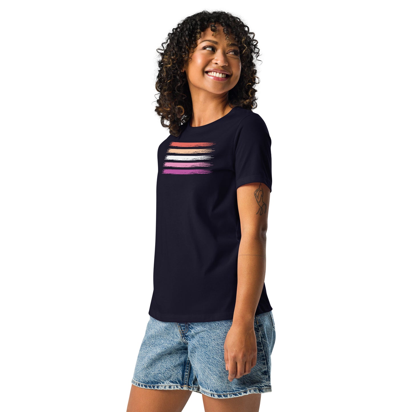 Lesbian Pride Flag relaxed t-shirt (women's sizes)
