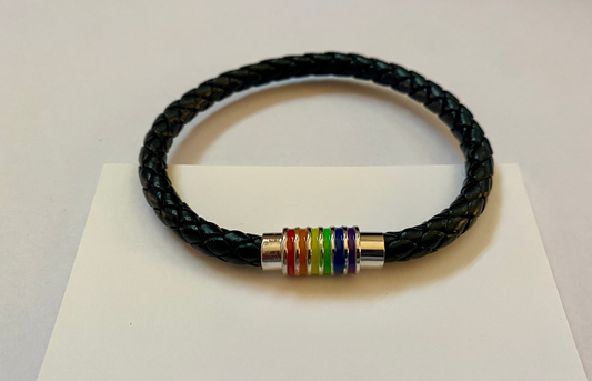 Leather Rainbow bracelet