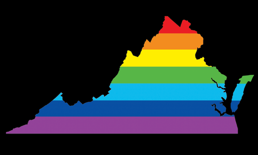 Virginia Pride bumper sticker