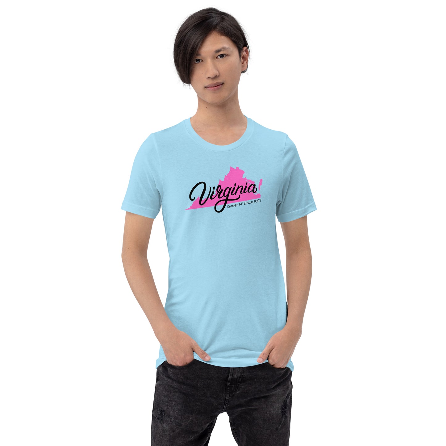 "Queer AF since 1607" unisex t-shirt