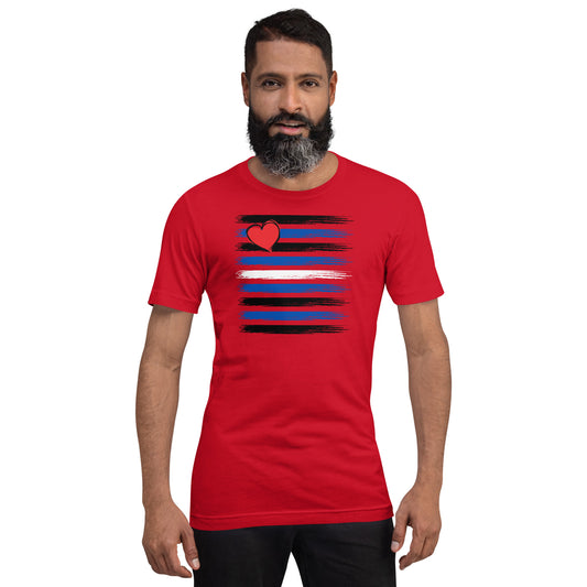 Leather Pride Flag unisex t-shirt