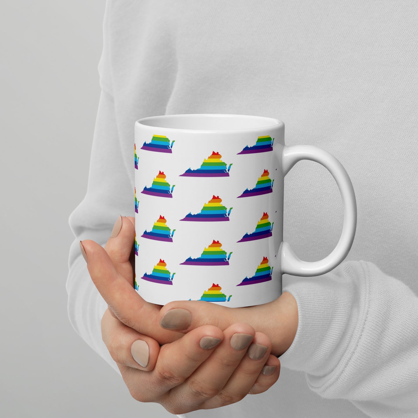 Virginia Proud white glossy mug