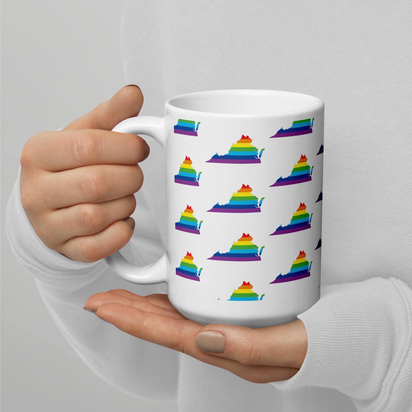 Virginia Proud white glossy mug