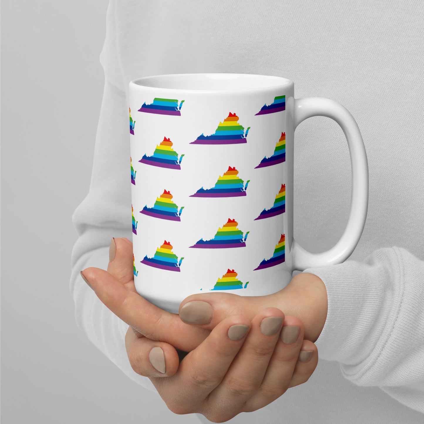 Virginia Proud white glossy mug