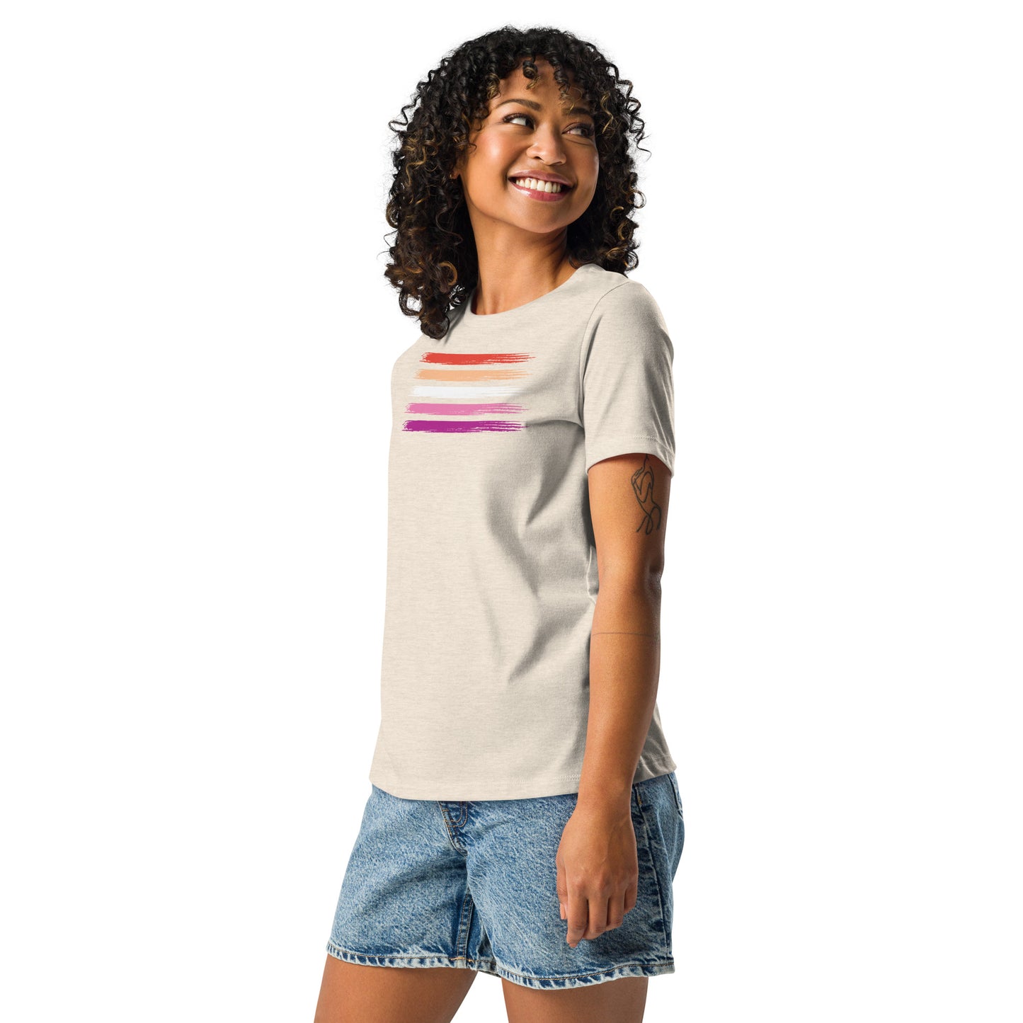 Lesbian Pride Flag relaxed t-shirt (women's sizes)